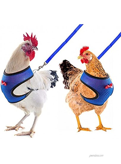 Tiimmgaal Chicken Harness and Leash Modified Adjustable Breathable Harness Specially Designed for Rooster and Hens Duck Goose Training and Walking Comfortable Size Chicken Will Be Very Happy2pcs